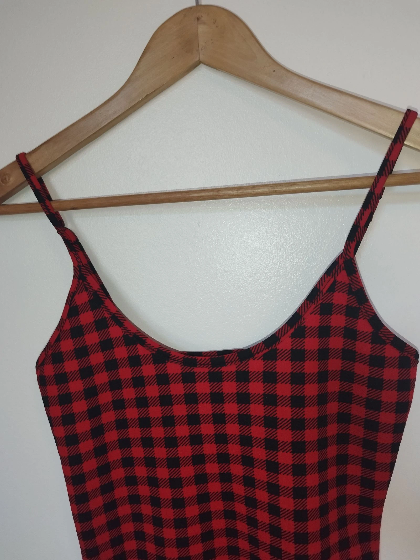 Vestido vermelho tartan preto vermelho tamanho 34 36 – photo 4